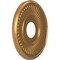 Ekena Millwork Berkshire PVC Ceiling Medallion (Canopies up to 5 3/4"), 13"OD x 3 1/2"ID x 3/4"P, Bright Coat Gold CMP13BEBGL - alternate 2